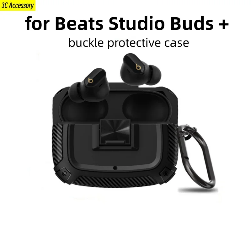 

Buckle Case for Beats Studio Buds + Earphone With Lock Shockproof Dustproof Scrach-proof for Beats Studio Buds+ Protective Cover