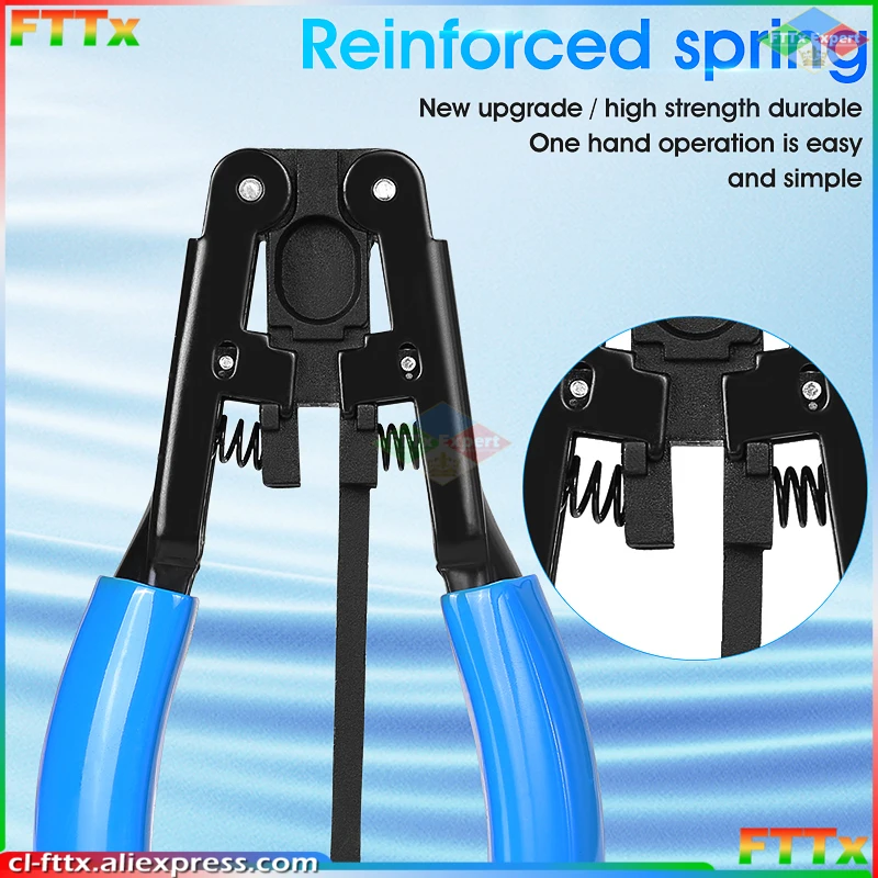 FTTH Optical Fiber Stripping Tool 5G Leather Cable Stripper Pliers 2.1*1.6mm Photoelectric Composite Cable Wire Stripper