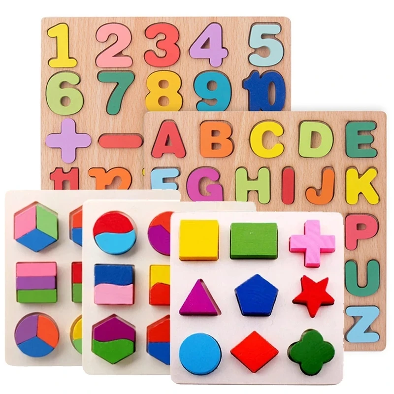 Montessori Educational Wooden Toys Baby Development Games Chid Wood Puzzle For Kids Early Learning Baby Toys for Children Gifts images - 6