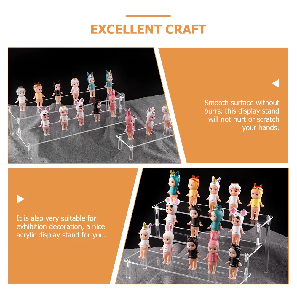Display Acrylic Stand Holder Model Rack Shelf Jewelry Tier Organizerstorage Action Ladder Figure Lipstickfigurinesrisers Shoe