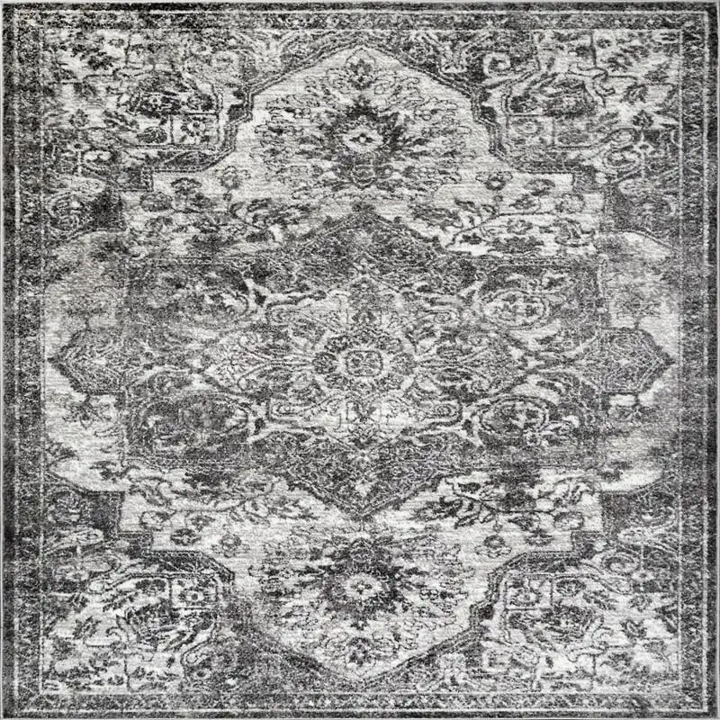 

Affordable Gray 2'6" x 6' Medallion Pattern Hallway Runner Rug Add Elegance to Hallways & Entryways.