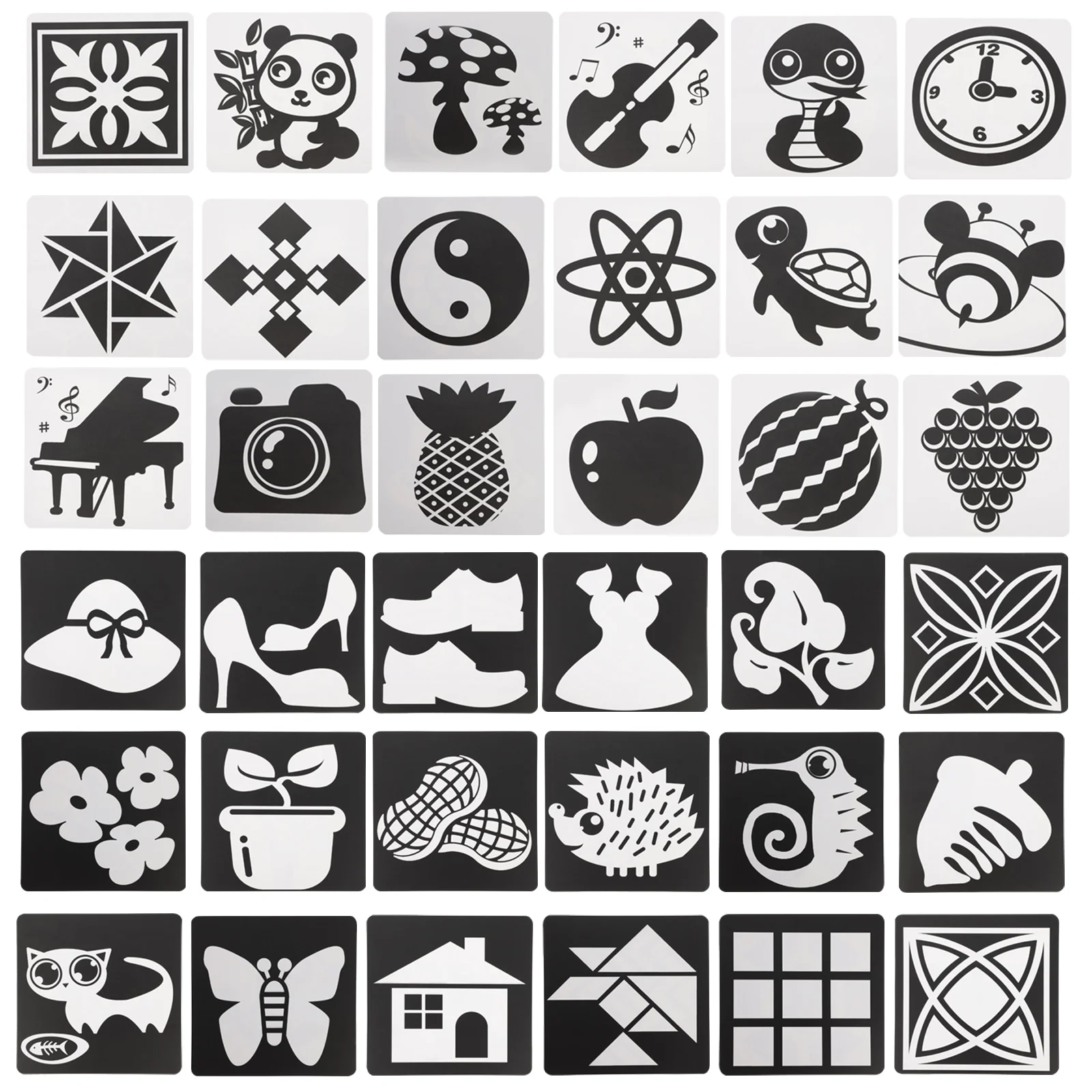 

2 Sets Baby Black White Flash Cards High Contrast Visual Stimulation Cards