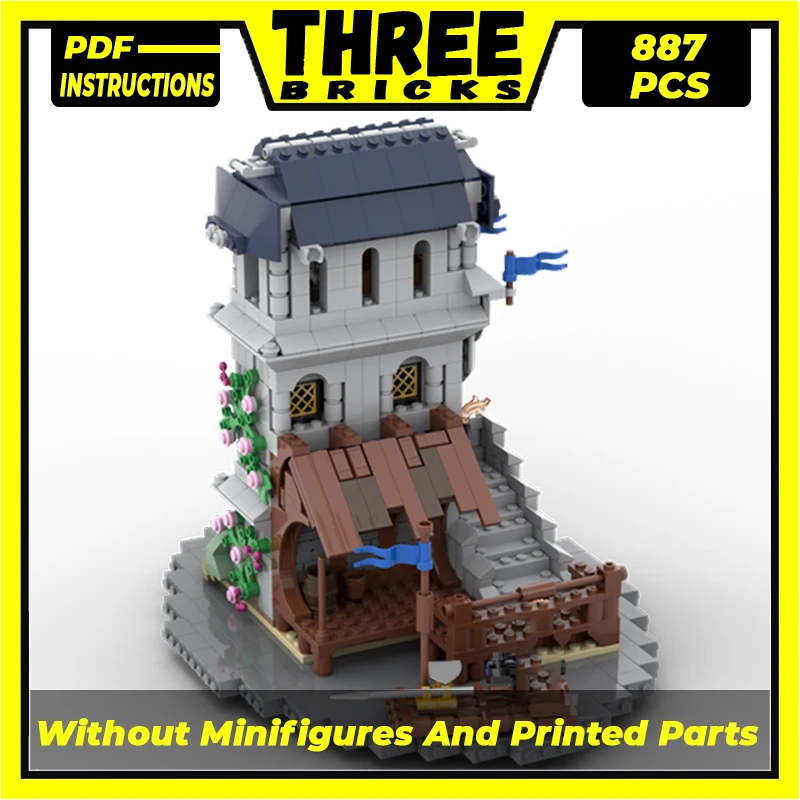 

Конструктор Moc, модель крепости, черный Сокол, озеро, аутпост, технические кирпичи, сборка «сделай сам», Детские праздничные подарки