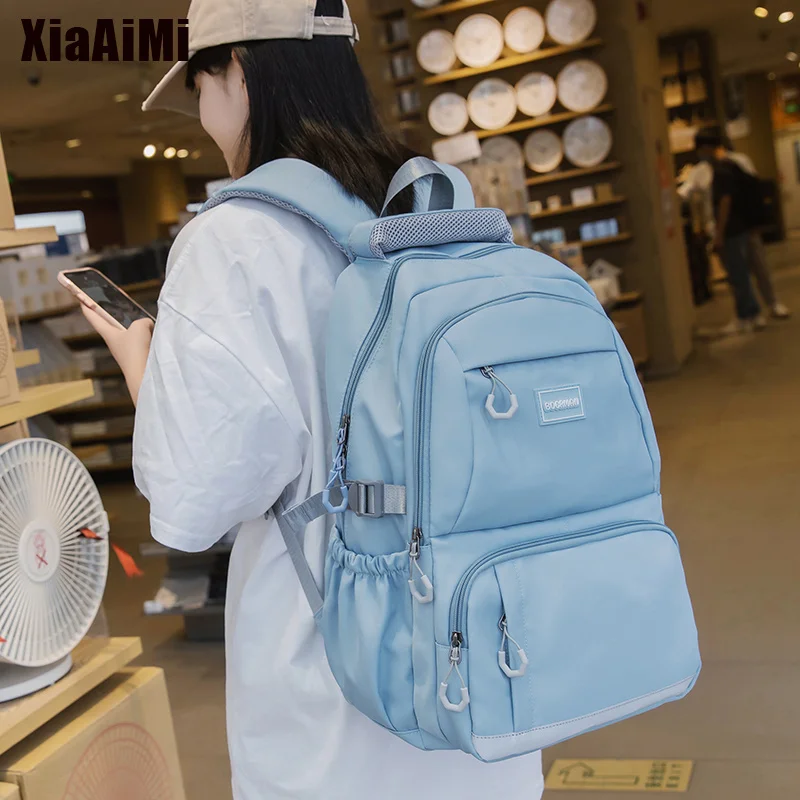 

Kawaii Women's backpack Simple And Large Capacity Student School Bag Laptop Bag Backpacks For Women Trend Girl'S Shoulder Bag