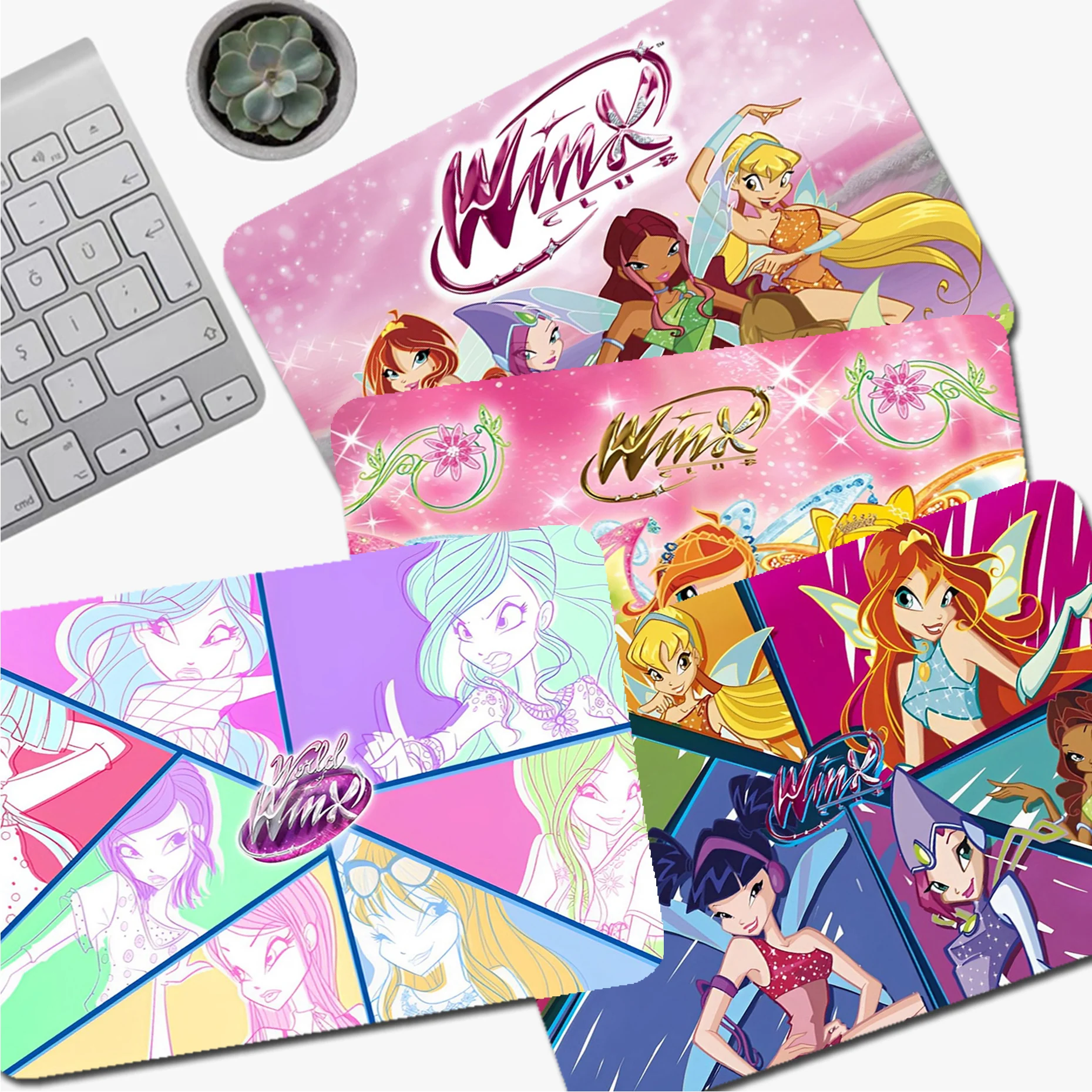 Игровой коврик для мыши с изображением персонажей мультфильмов клубов Винкс