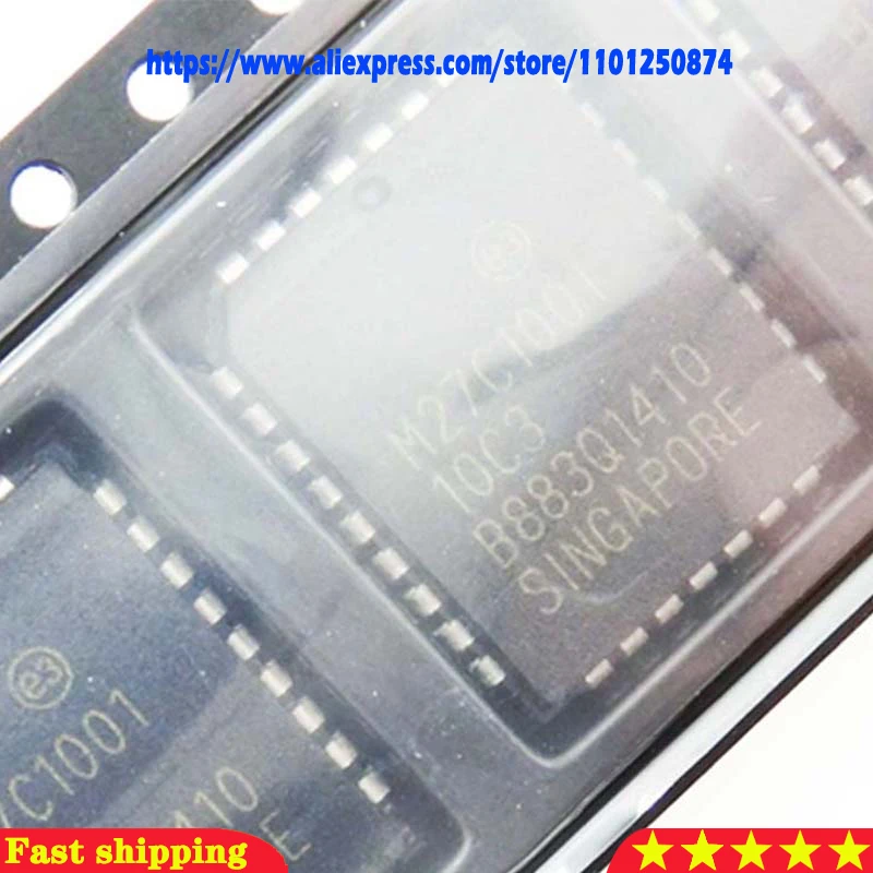 

5pcs/lot M27C1001-10C3 M27C1001 PLCC32