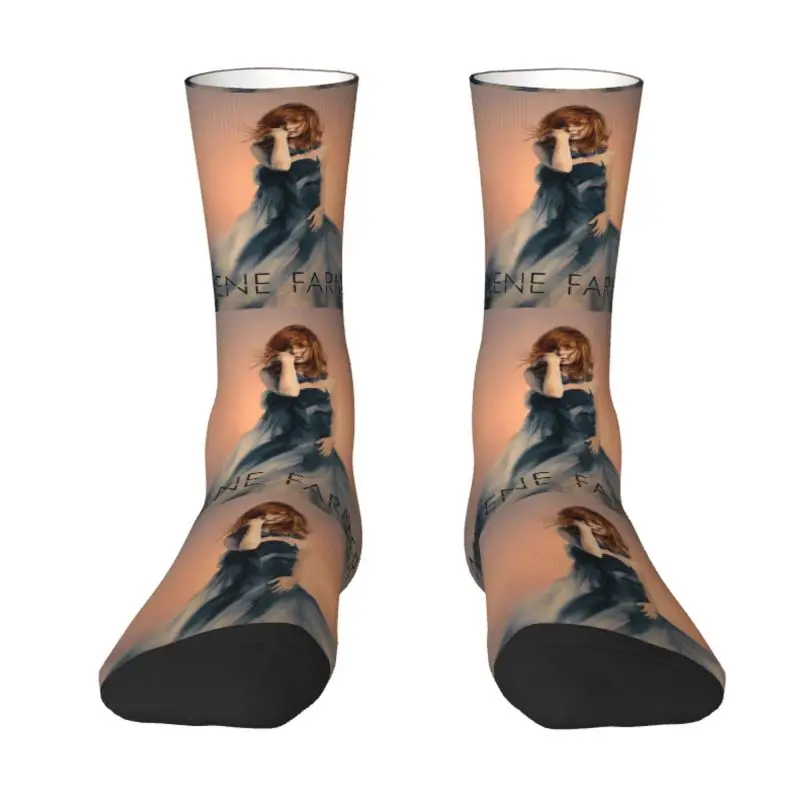 

Mylene Farmer Dress Socks Men's Women's Warm Fashion French Singer Crew Socks