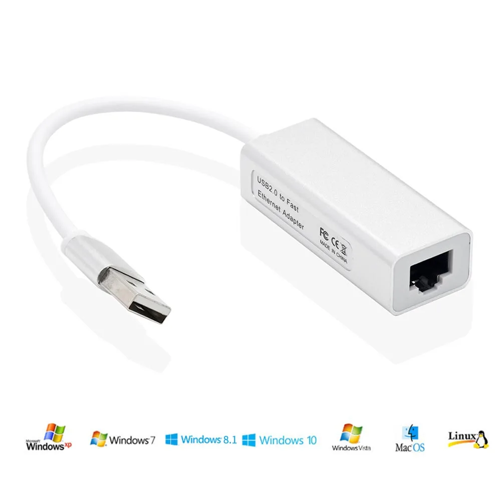 Сетевая карта из алюминиевого сплава 2 0 Usb 100 м без драйвера сетевой кабель Type-c на
