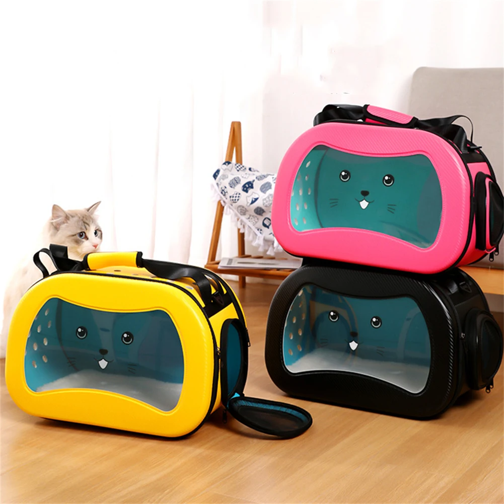 

Outdoor Travel Pet Carrier Bag Foldable Puppy Cat Carrying Shoulder Bags Transparent Breathable Animal Transport Pets Backpack
