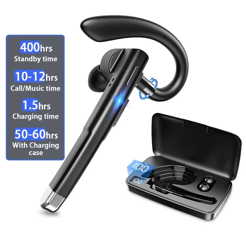 

YYK-520 Bluetooth Earphone Wireless Headphones Stereo Handsfree Noise Canceling Bluetooth Headset With Battery Display Mic