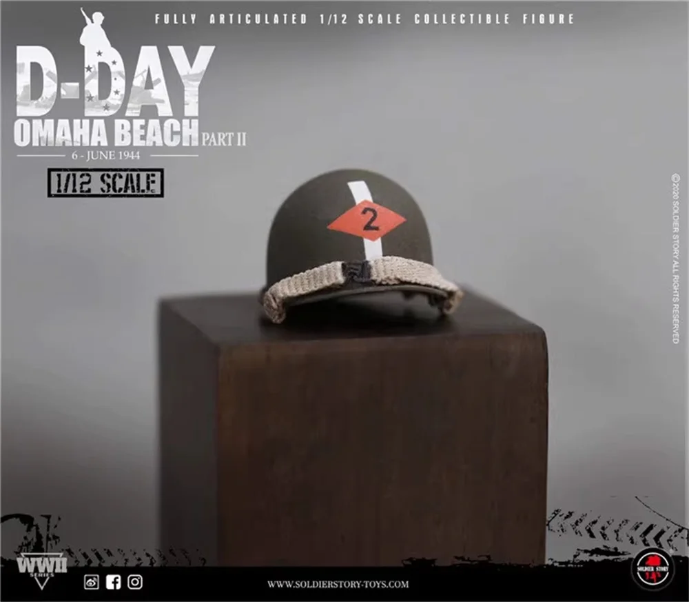 

1/12 SoldierStory SSM004 WWII US. 2nd Ranger Battalion Captain Male Helmet Water Bottle Belt Fit 6" Action Scene Component DIY