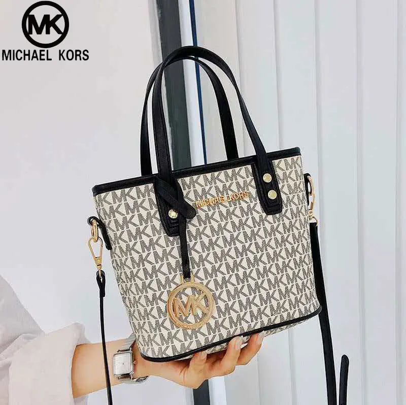 Новая легкая роскошная дорожная сумка Michael Kors Ole Jet Set 2026 из ПВХ с принтом и кожаными элементами, очень маленькая, женская, ручнаячерез плечо (art.: 3920db912e6ce) - 3920db912e6ce