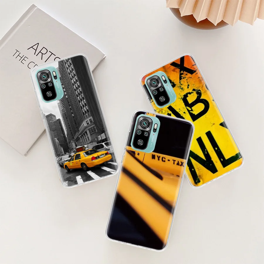 Чехол для телефона NYC Yellow Taxi Cabs Xiaomi Redmi Note 13 Pro Plus 5G Cover 10 10A 10C 12 12C 9A 9C 9T 8A 7A 6A 9 8 7 6 K70 K60 P