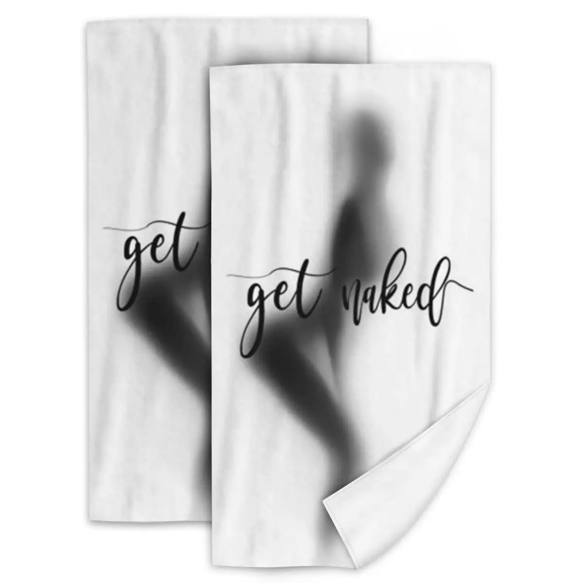 

Get Naked Hand Towel Set of 2 for Bathroom Kitchen Absorbent Soft Home Face Bath Towels 27.5 X 16 Inches