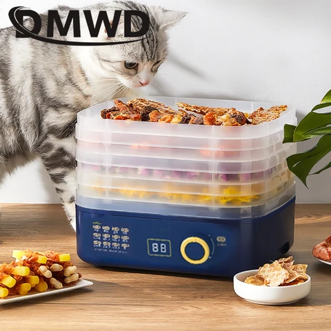 Дегидратор для продуктов DMWD, 5 лотков, сушилка для фруктов, овощей, трав, мяса, электрическая сушилка для йогурта, закусок, духовка, ЕС