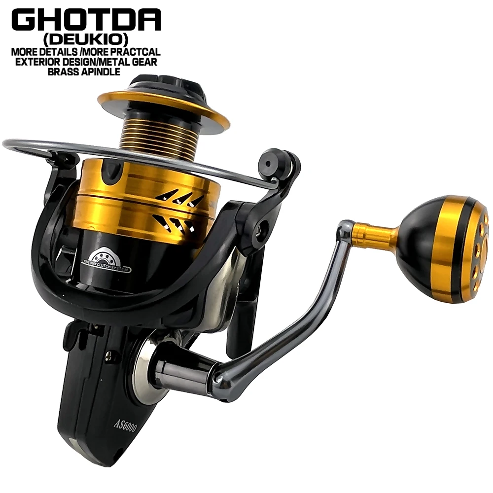 

Spinning Reel 5.0:1 4.7:1 Gear Ratio CNC Aluminum Spool Metal Handle and Metal Ball Grip Carp Fishing Reel De Pesca