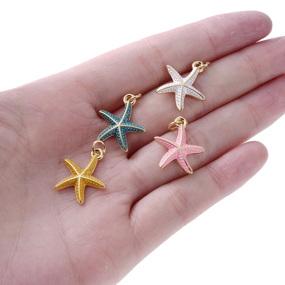 Ожерелье и серьги из меди в виде морской звезды |