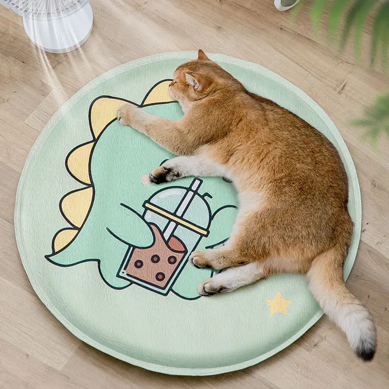 

Summer Dog Cooling Mat Washable Cat Cooling Blanket Sofa Breathable Pet Mat Ice Pad Puppy Self Cooling Mat Cold Silk Kitten Bed