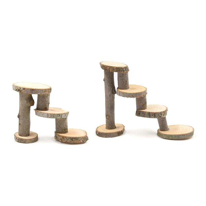 

Hamster Climbing Ladder Wooden Bridge Natural Wood Blocks Chew Toy for Gerbil Rat Mouse Degus and Other Small Animals