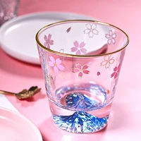 glass cup mount fujiyama beer coffee cups creative mountain shape wine glasses heat resistant color changes japanese transpare