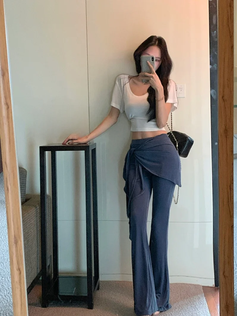 Футболка Gyaru женская с открытыми плечами белый базовый облегающий топ коротким