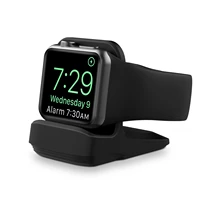 watch stand for apple watch 45mm 41mm 44mm 42mm 40mm silicone wireless charging dock station for iwatch 7 6 5 4 3 storage seat