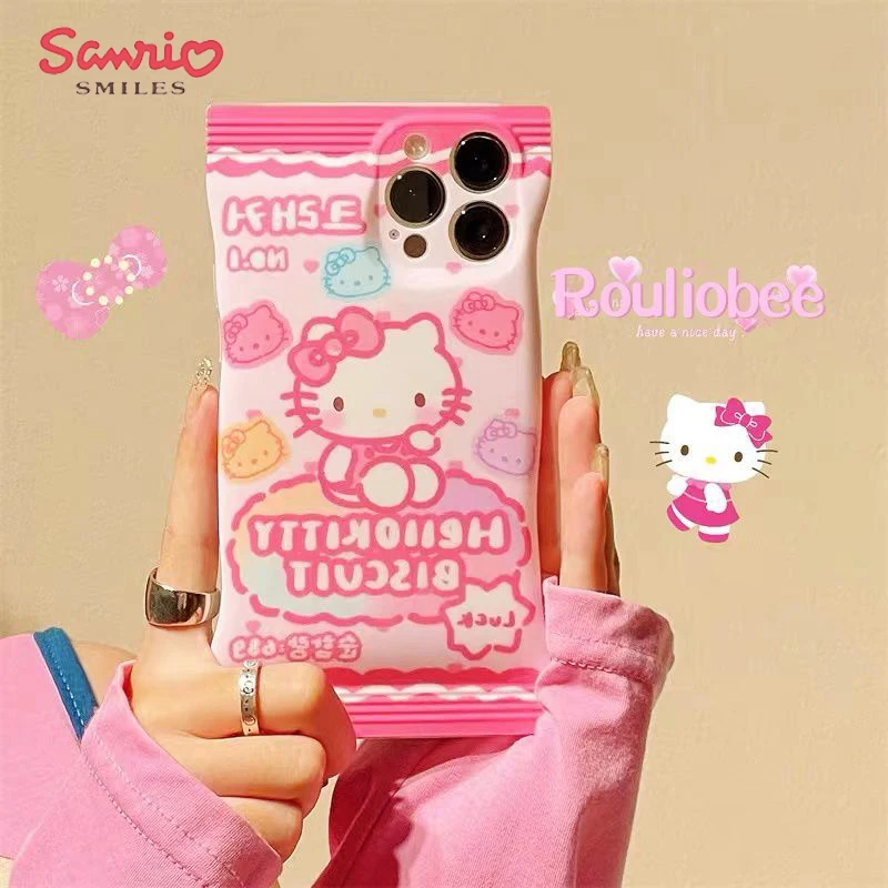 

Милые аниме конфеты на удачу Hello Kittys Sanrio Симпатичные iPhone 14 13 12 11 X Pro Max Plus чехол для телефона аксессуары Подарки Игрушки для девочек