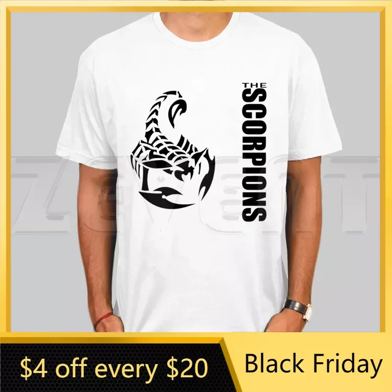 

Scorpions Music Metal Rock Band T-shirt For Men Short Sleeve Casual Men Tops Anime T Shirt Printed white t shirt women Tees