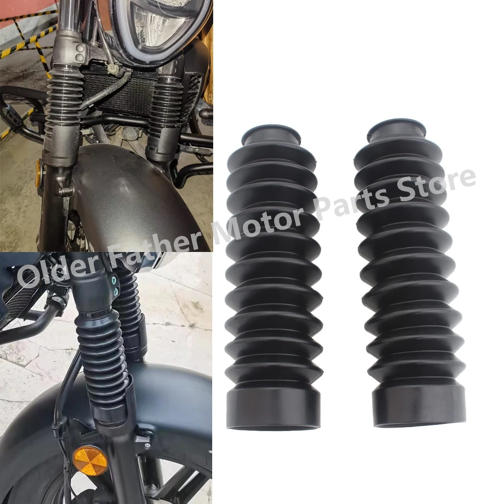 

Motorcycle Rubber Front Fork Cover Gaiters Gators Boots For Honda CB400ss CB400 SS CB500 Shock Absorber Protector Dust Guard