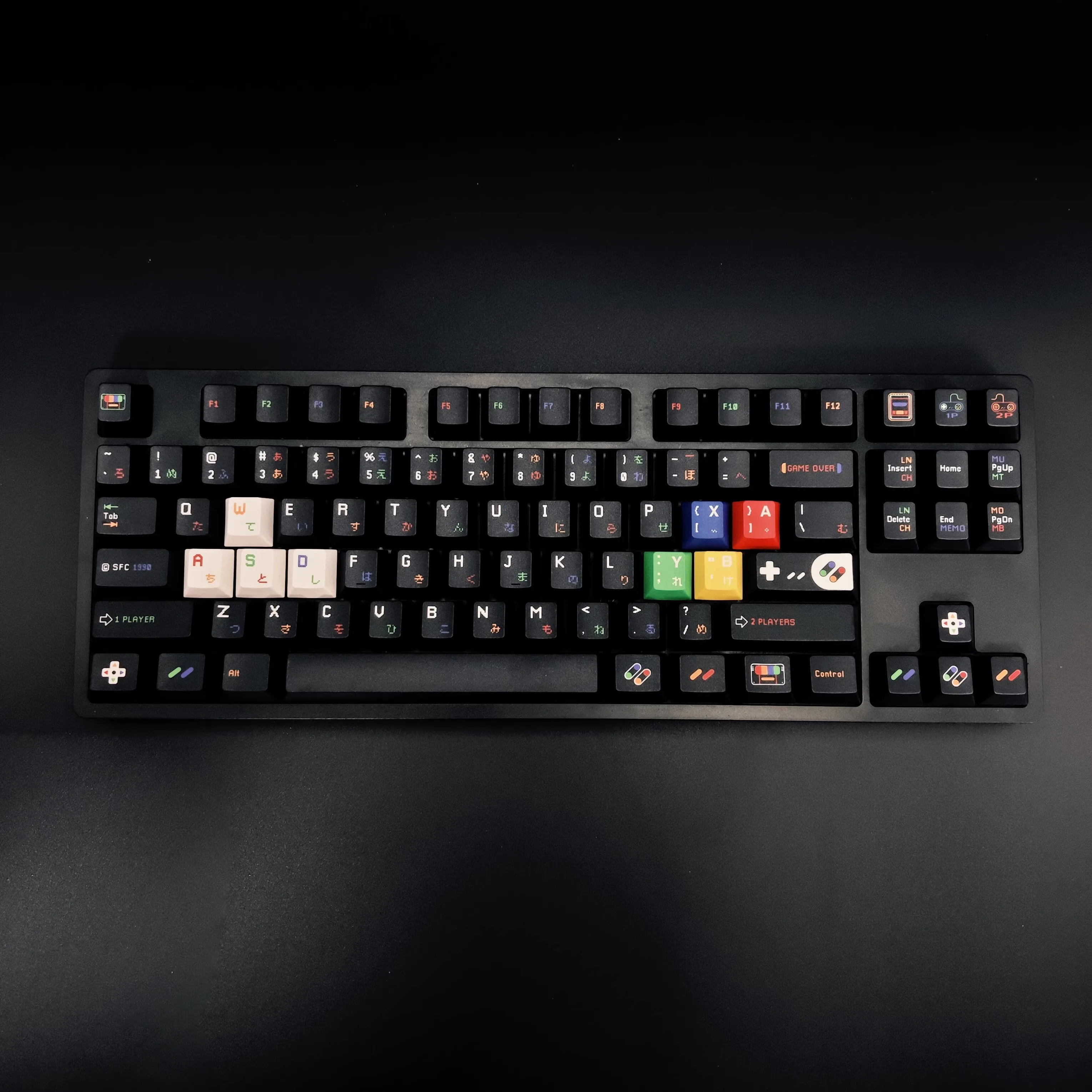 142 клавиши/набор Aifei CoolKids SFC SNES ‌ Колпачки для клавиш PBT Dye Subbed Key Caps Cherry Profile Game Keycap