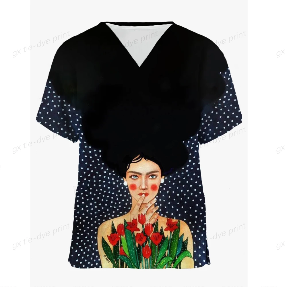 

Женская модная блузка с коротким рукавом и V-образным вырезом