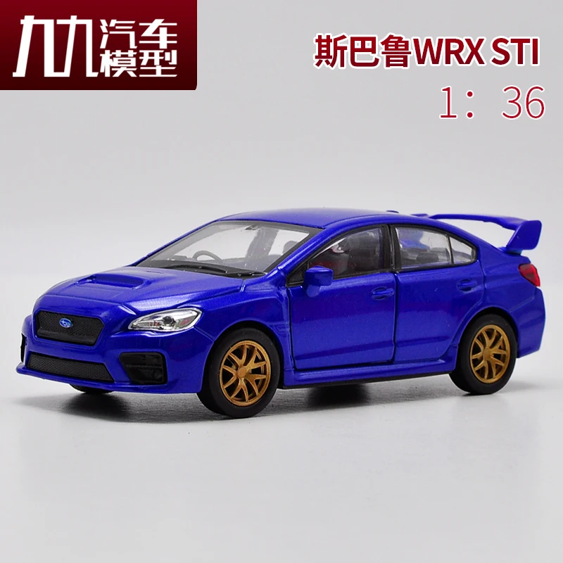 

Welly Diecast Car 1/36 Vehicles Subaru Impreza WRX STI Alloy Car Model Pull Back Boy Toy Car Model Ornament Gifts for Children