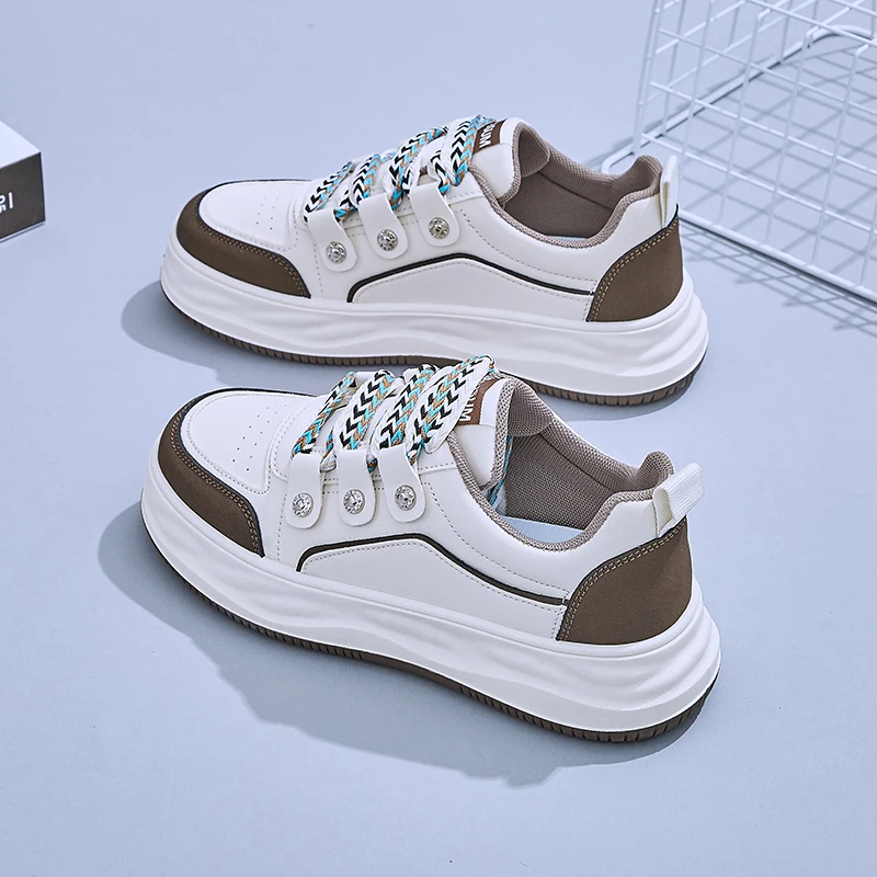 Women's autumn new outdoor casual sports shoes Women's lace-up fashion sports shoes platform shoes Zapatillas Mujer