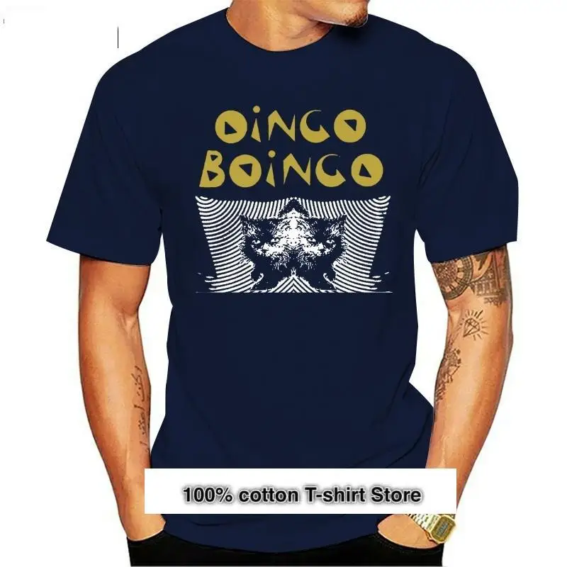 

Camiseta de algodón para hombres, camisa de manga corta con estampado de pantalla de Oingo Boingo