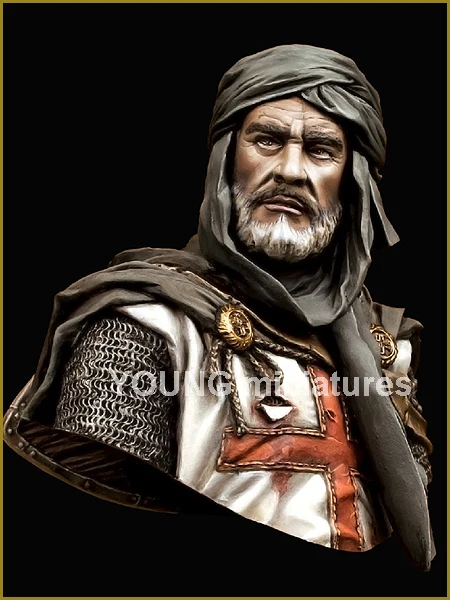 

1/10 Scale Resin Bust Miniature Toys Ancient War Paladin Jerusalem DIY Assembly Sculpture Action Figure Model Toy For Boys Kids