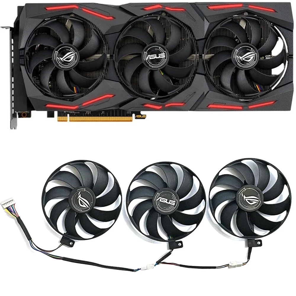 3 шт., вентилятор для графического процессора ASUS RTX 2080 2070 RX5700XT 5700 5600XT ROG Strix OC