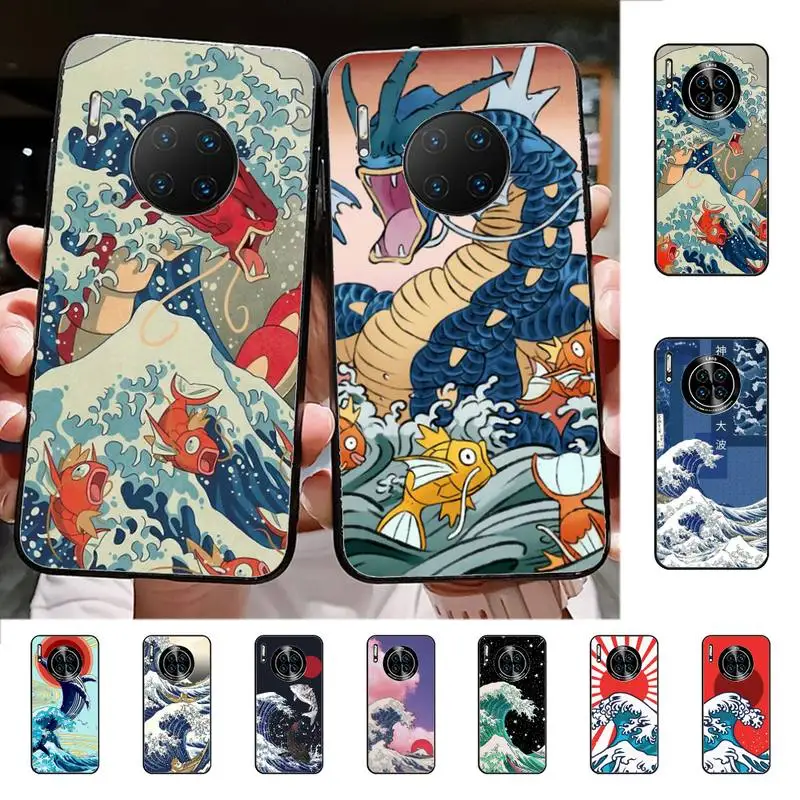 

Japanese Wave Anime Dragon Phone Case for Huawei Mate 20 10 9 40 30 lite pro X Nova 2 3i 7se