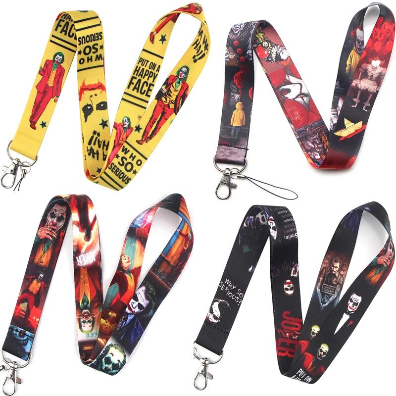 

Joker Neck Strap Keychain Lanyard For Keys ID Badge Holder DIY Hang Rope Webbing Ribbon Mobile Phone Accessories