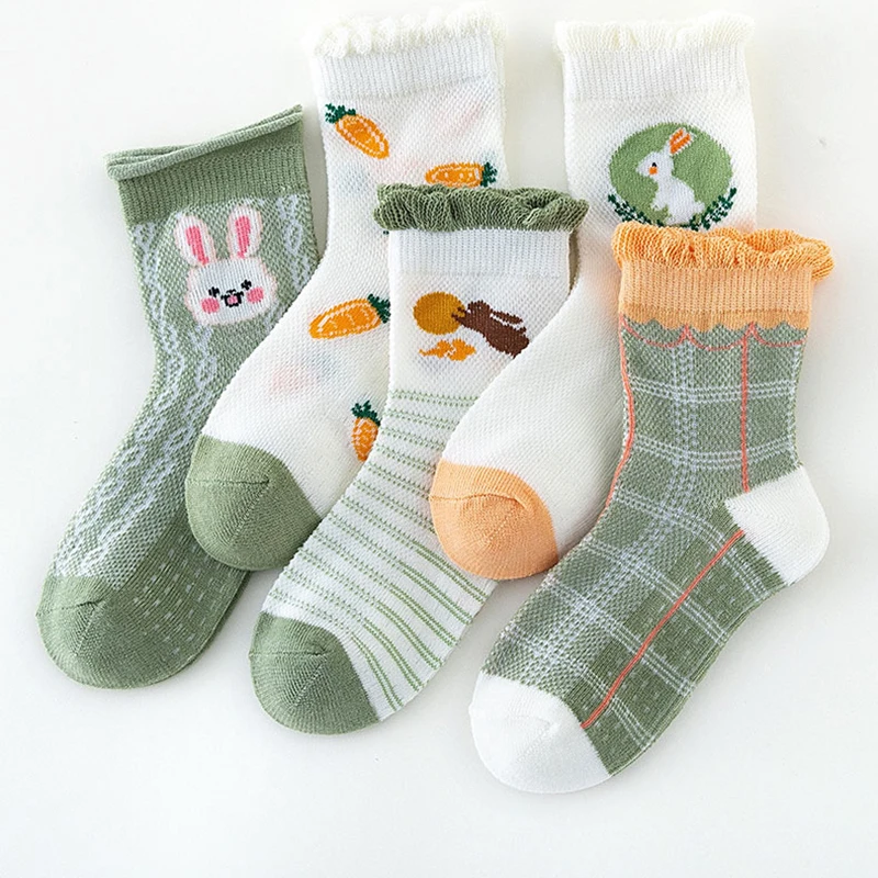 

Baby Mosquito Socks Lace Rabbit Cartoon Girls Socks New Children's Socks