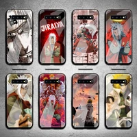 anime naruto jiraiya phone case tempered glass for samsung s20 plus s7 s8 s9 s10 note 8 9 10 plus