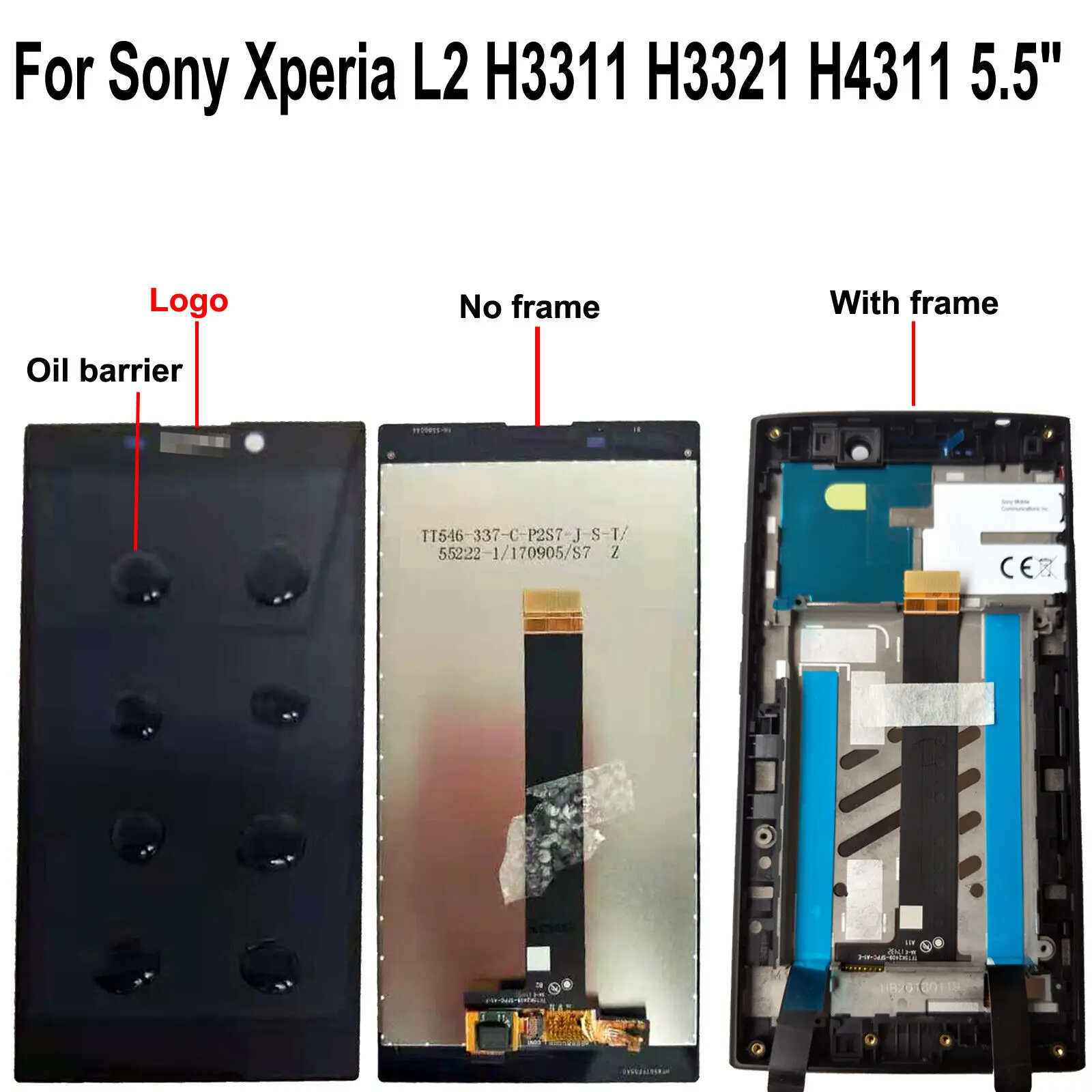 

For Sony Xperia L2 H3311 H3321 H4311 5.5" New LCD Display Touch Screen Digitizer