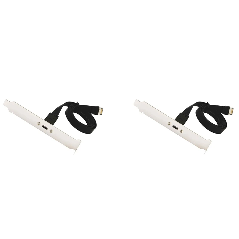 

2X USB 3.1 Type C Front Panel Header Extension Cable,Type E To USB 3.1 Type C Cable,Internal Adapter Cable,(50Cm)