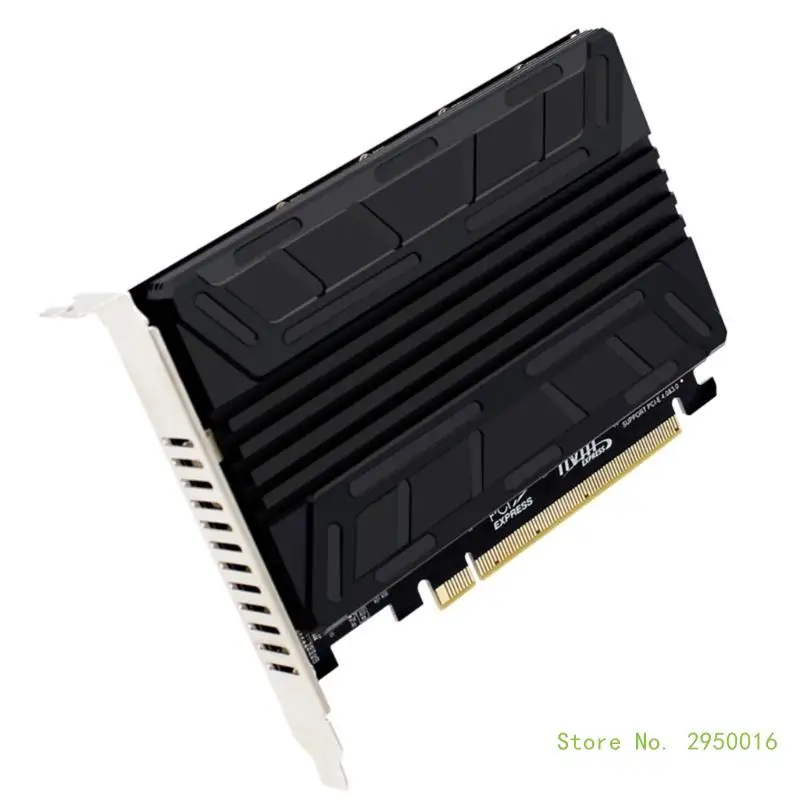 

Адаптер M.2 SSD на PCIE, NVME M.2 M-KEY PCIEX16, 4 набега, PCI-E, поддержка раздельных карт, 4NVME SSD 2230/42/60/80, алюминиевый радиатор