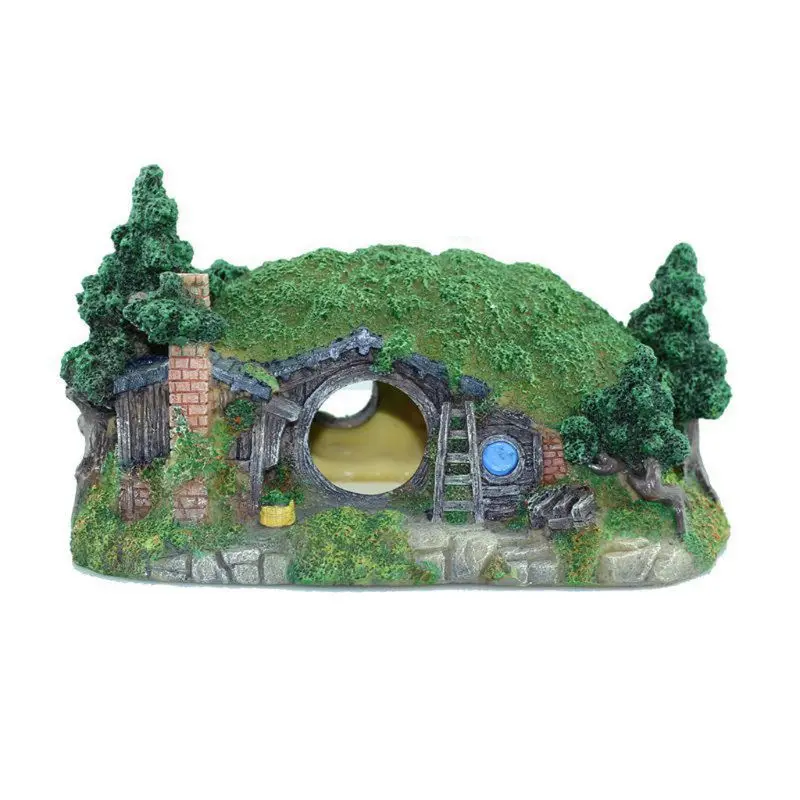 

house View Aquarium Rockery Hiding Cave Tree Fish Tank Ornament Decoration