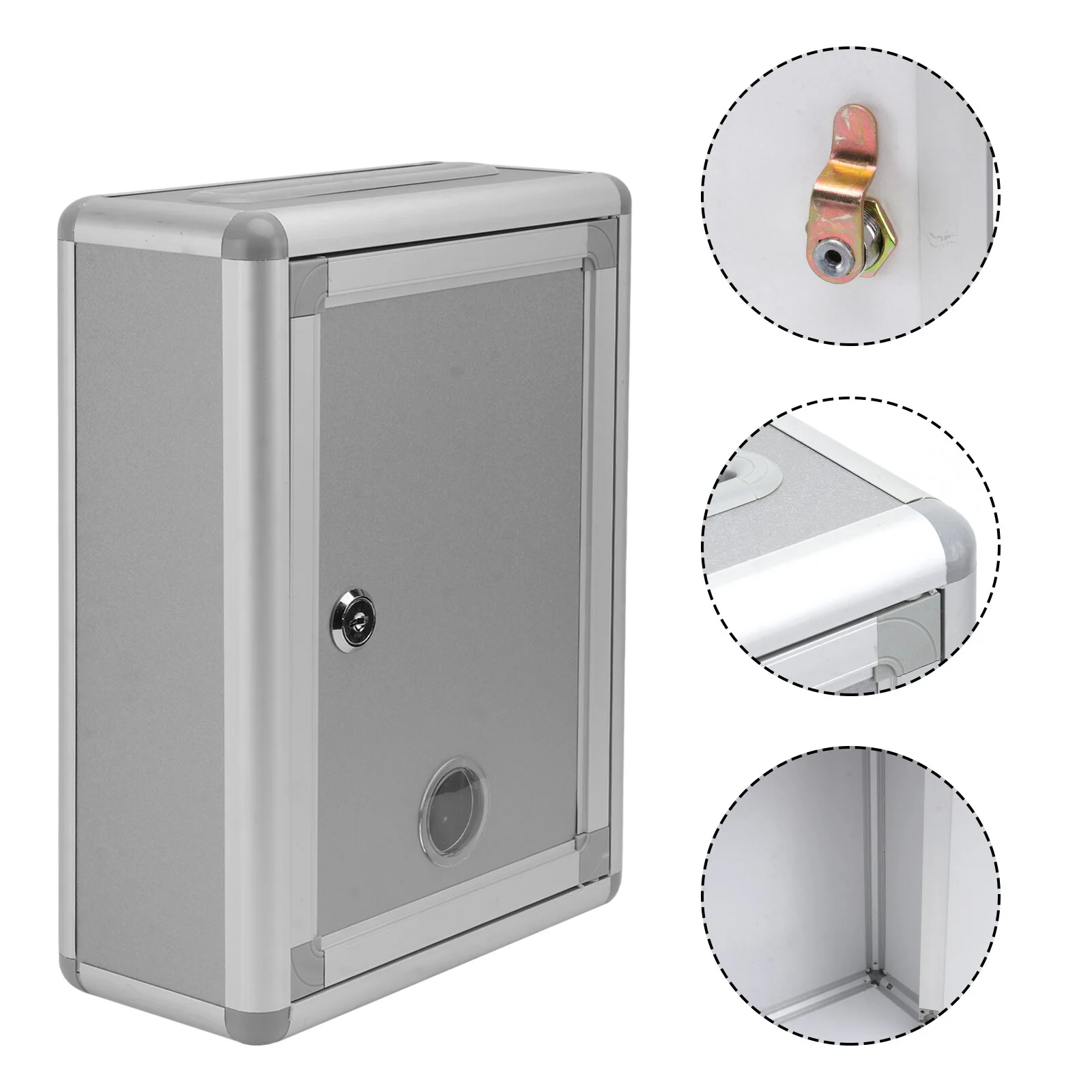 

STOBOK Small Suggestion Box Mailbox With Lock Wall Hanging Complaint Suggestion Box Aluminium Alloy Box