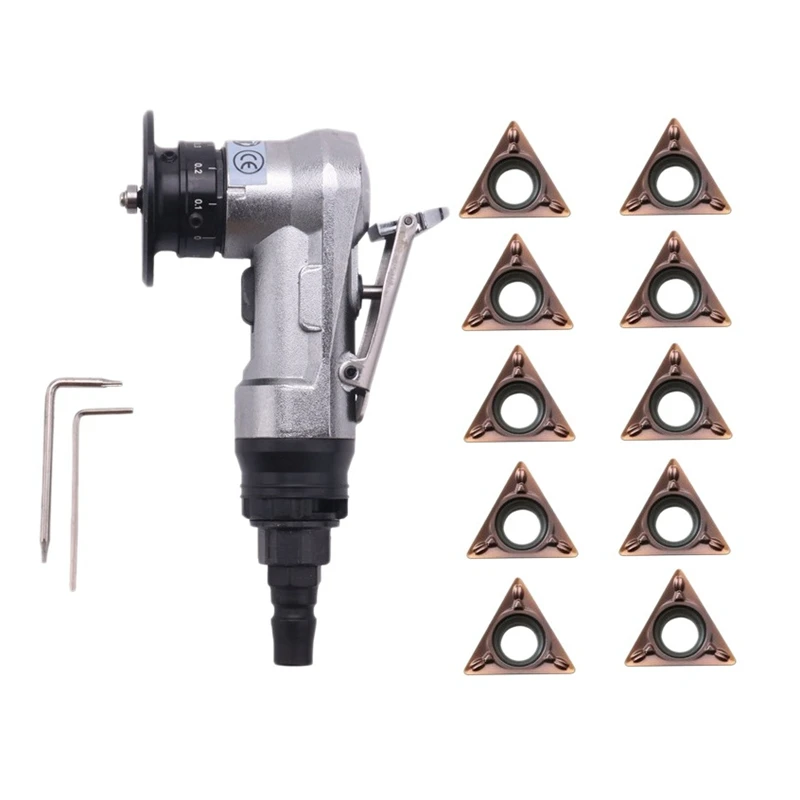 

Mini Pneumatic Chamfering Machine 45 Degree Arc Hand-Held Beveling Trimming Machine with 10 Blades for Metal Trimming