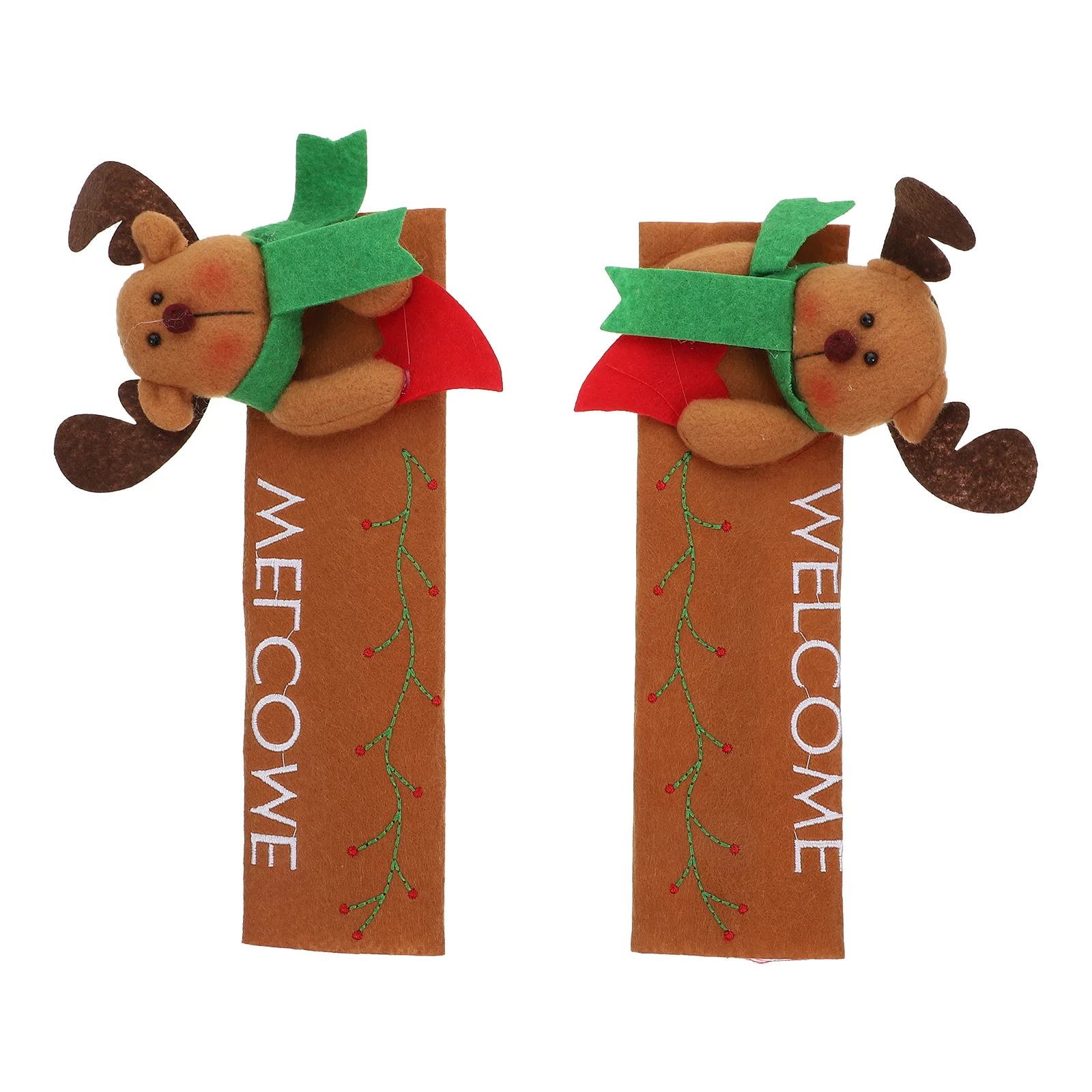

Handle Fridge Decor Cover Door Kitchen Covers Protector Christmas Clothdishwasher Appliance Microwave Refrigerator Home Supply