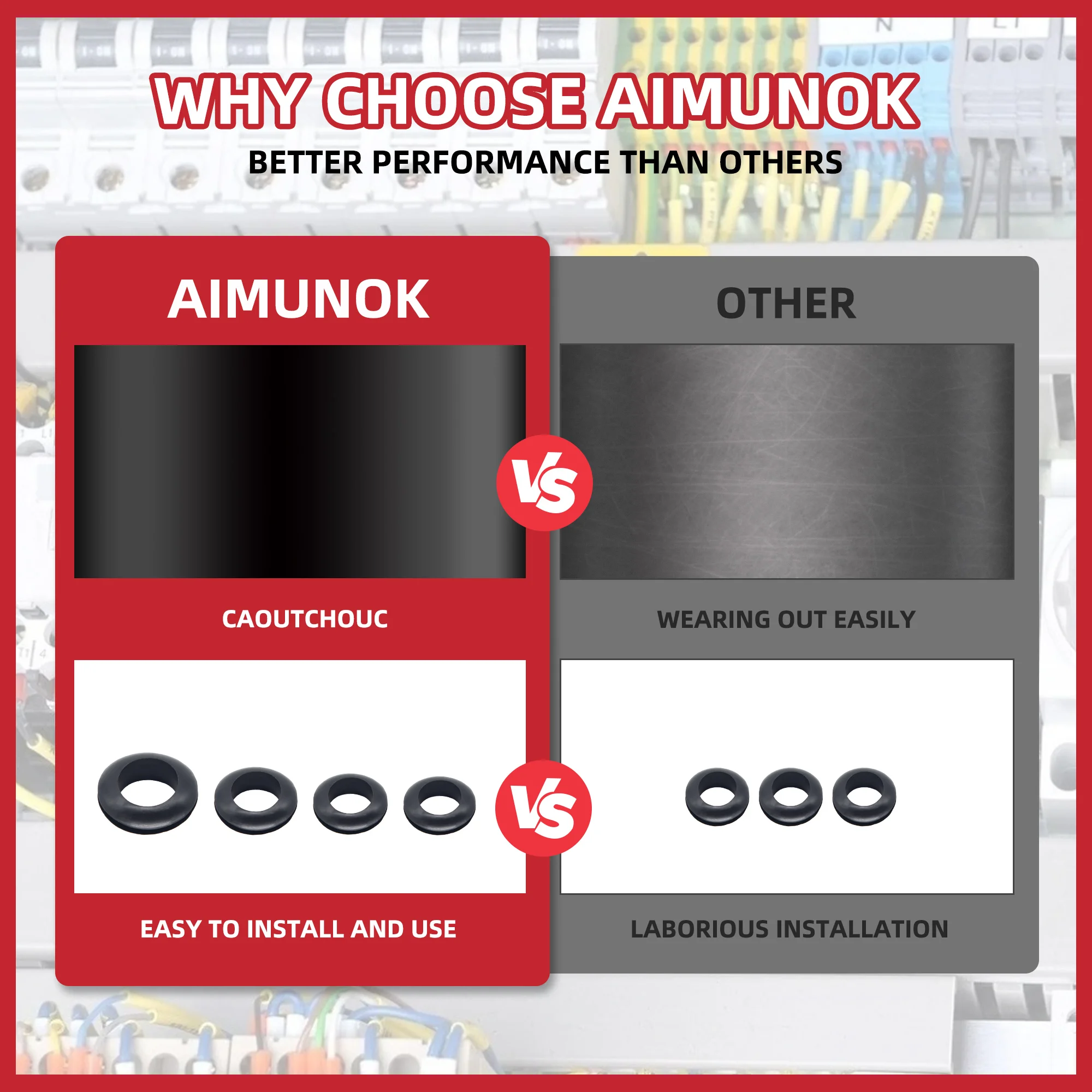 Черная прорезиненная втулка M3 M4 M5 M6 M8 M10 M12 M14 Высококачественные запасные части