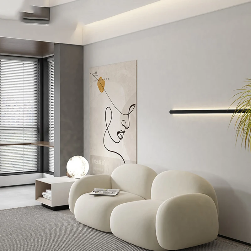 

Lounge Living Room Sofas Nordic Minimalist Cute Modern Elegant Single Sofa Girls Designer Comfortable Canape Salon Ornament