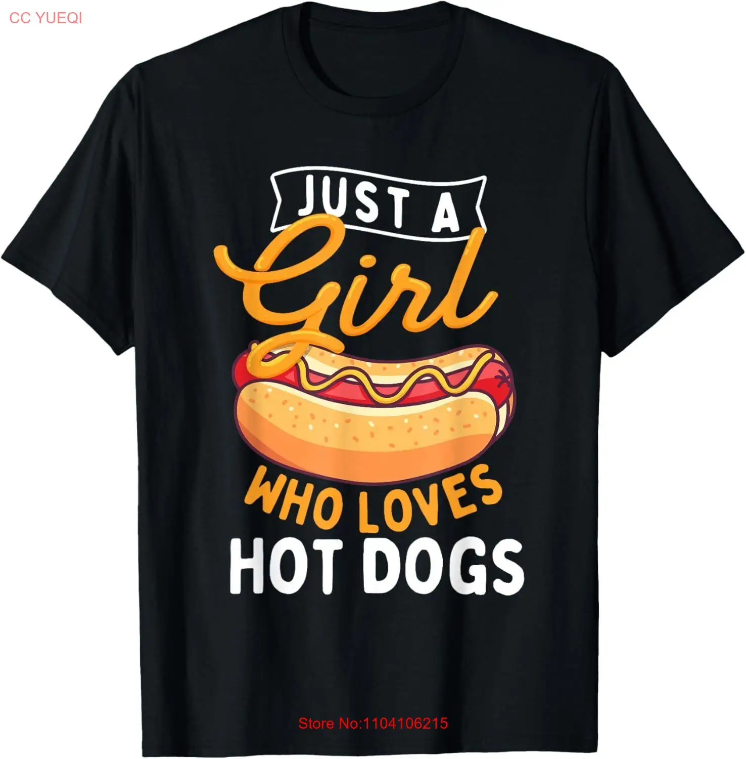 Просто девочка которая любит хот-догов — футболка с капюшоном для любителей